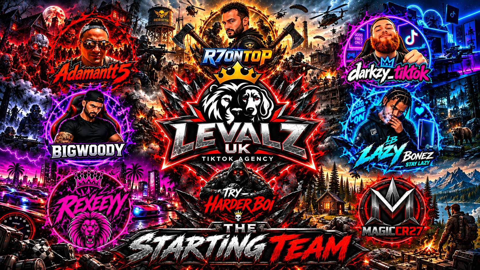 Levalz UK Starting Team creator artwork